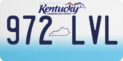 KY license plate 972LVL