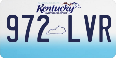 KY license plate 972LVR