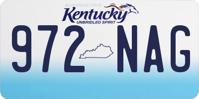 KY license plate 972NAG