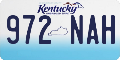 KY license plate 972NAH