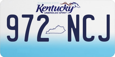 KY license plate 972NCJ