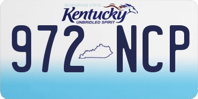KY license plate 972NCP
