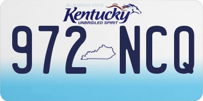 KY license plate 972NCQ