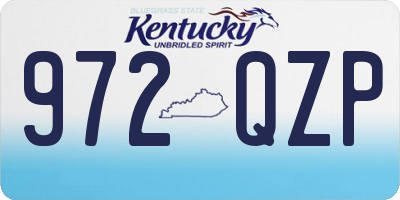 KY license plate 972QZP