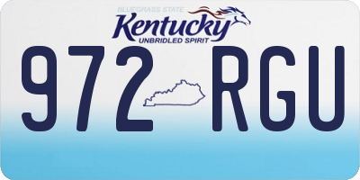 KY license plate 972RGU