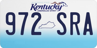 KY license plate 972SRA