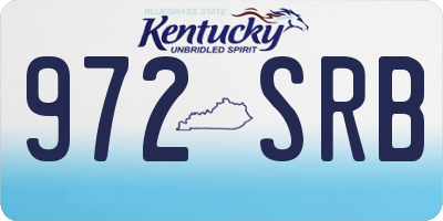 KY license plate 972SRB