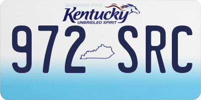 KY license plate 972SRC