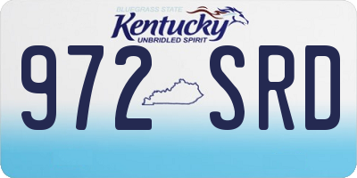 KY license plate 972SRD