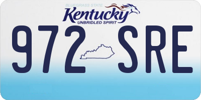 KY license plate 972SRE