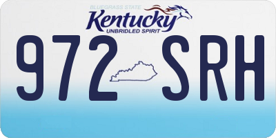 KY license plate 972SRH