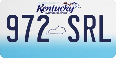 KY license plate 972SRL
