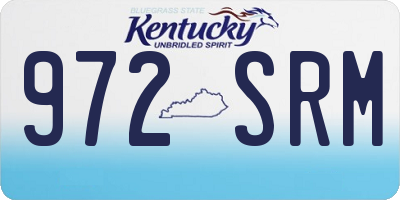 KY license plate 972SRM