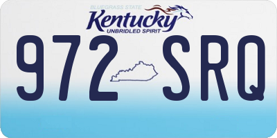 KY license plate 972SRQ