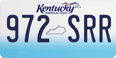 KY license plate 972SRR