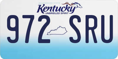 KY license plate 972SRU