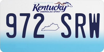 KY license plate 972SRW
