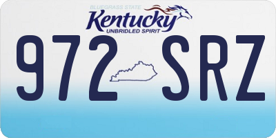 KY license plate 972SRZ