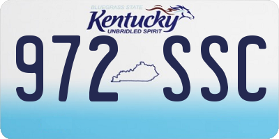 KY license plate 972SSC