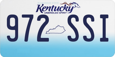 KY license plate 972SSI