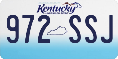 KY license plate 972SSJ