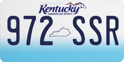 KY license plate 972SSR