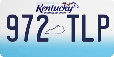 KY license plate 972TLP