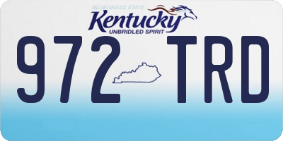 KY license plate 972TRD