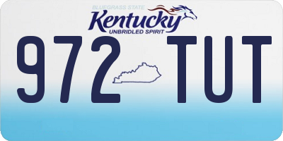 KY license plate 972TUT