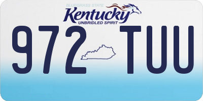 KY license plate 972TUU