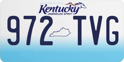 KY license plate 972TVG
