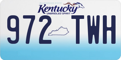 KY license plate 972TWH