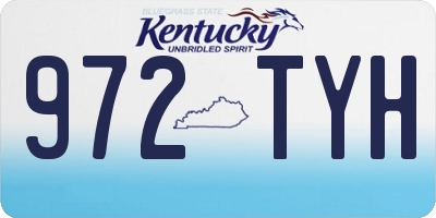 KY license plate 972TYH