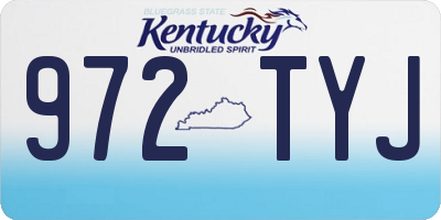 KY license plate 972TYJ