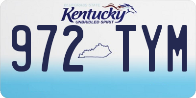 KY license plate 972TYM