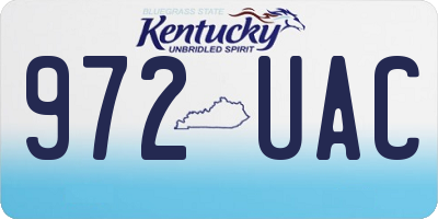 KY license plate 972UAC
