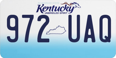 KY license plate 972UAQ