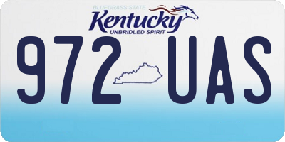KY license plate 972UAS