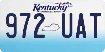 KY license plate 972UAT