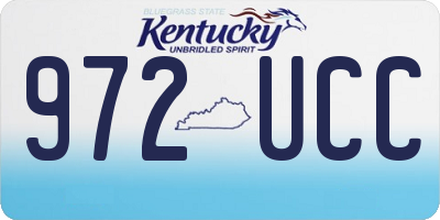 KY license plate 972UCC