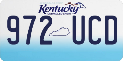 KY license plate 972UCD