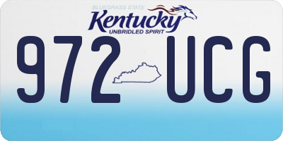 KY license plate 972UCG
