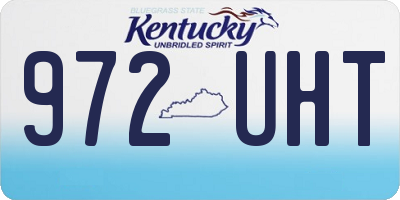 KY license plate 972UHT