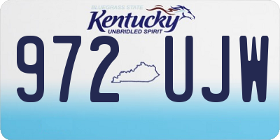 KY license plate 972UJW