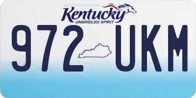 KY license plate 972UKM