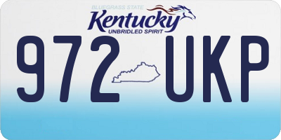KY license plate 972UKP