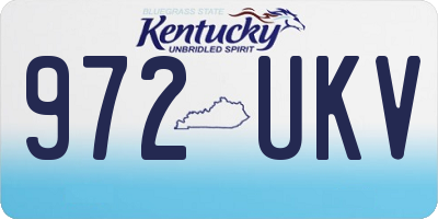 KY license plate 972UKV
