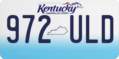 KY license plate 972ULD