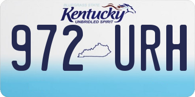KY license plate 972URH