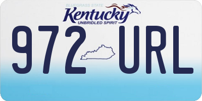 KY license plate 972URL